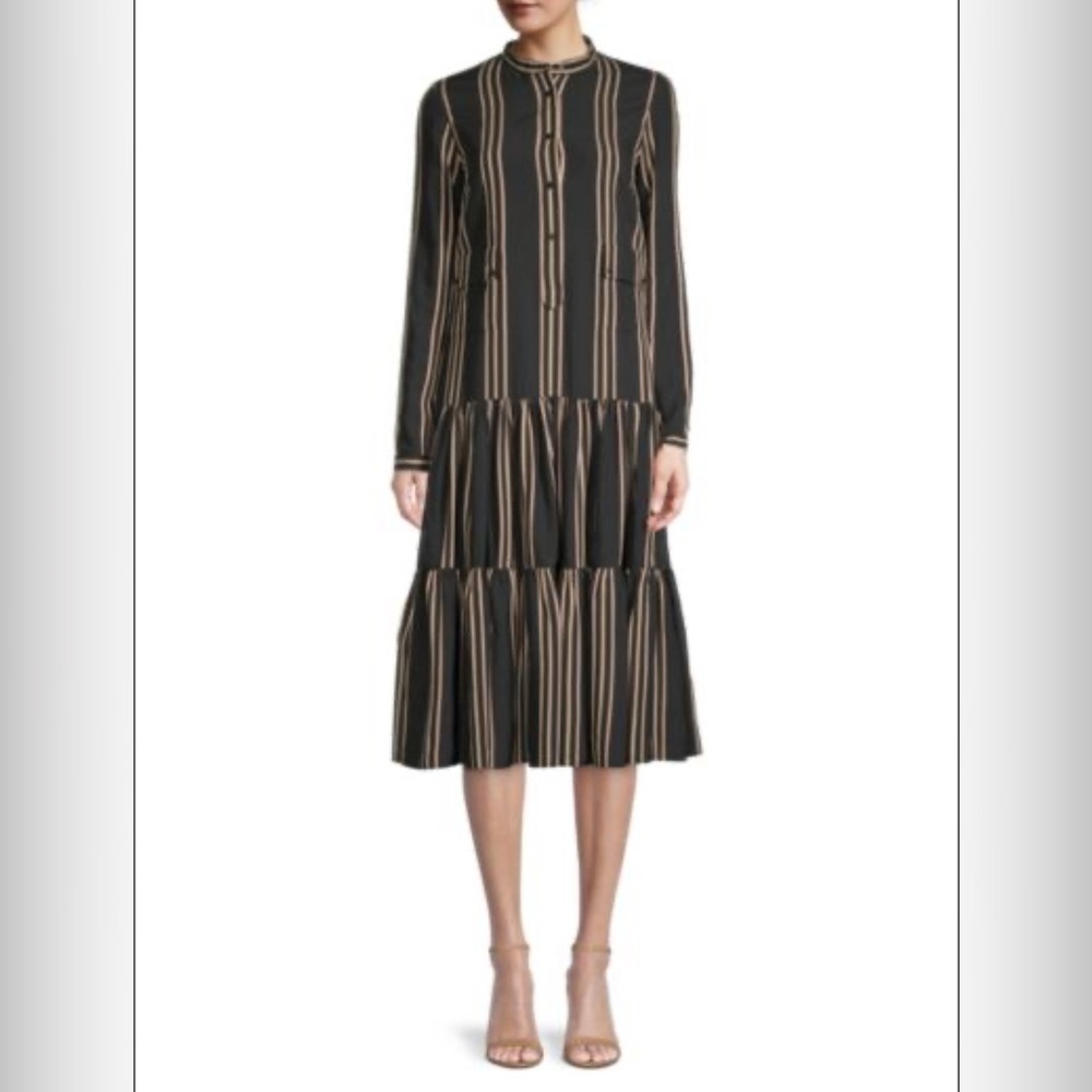 AKRIS PUNTO
Silk-Blend Stripe Shirtdress